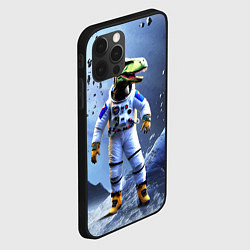 Чехол для iPhone 12 Pro Тираннозавр-космонавт, цвет: 3D-черный — фото 2