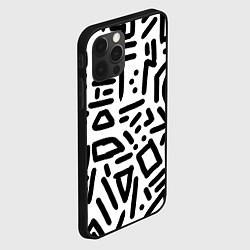 Чехол для iPhone 12 Pro Текстура паттерн, цвет: 3D-черный — фото 2