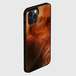 Чехол для iPhone 12 Pro Оранжевый абстрактный дым, цвет: 3D-черный — фото 2