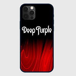 Чехол для iPhone 12 Pro Deep Purple red plasma, цвет: 3D-черный