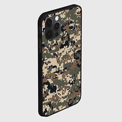 Чехол для iPhone 12 Pro Коричнево - черный камуфляж, цвет: 3D-черный — фото 2