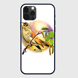 Чехол для iPhone 12 Pro Соловей, цвет: 3D-черный