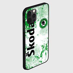 Чехол для iPhone 12 Pro Skoda auto logo, цвет: 3D-черный — фото 2