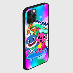 Чехол для iPhone 12 Pro Baby Shark in bubbles, цвет: 3D-черный — фото 2