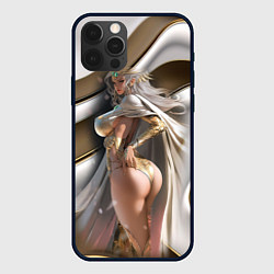 Чехол для iPhone 12 Pro Девушка с пышными формами, цвет: 3D-черный