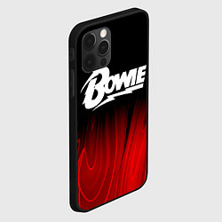 Чехол для iPhone 12 Pro David Bowie red plasma, цвет: 3D-черный — фото 2