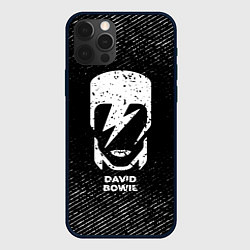 Чехол для iPhone 12 Pro David Bowie с потертостями на темном фоне, цвет: 3D-черный