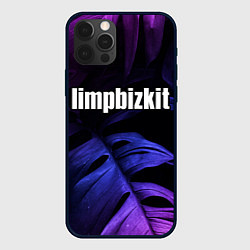 Чехол для iPhone 12 Pro Limp Bizkit neon monstera, цвет: 3D-черный