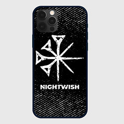 Чехол для iPhone 12 Pro Nightwish с потертостями на темном фоне, цвет: 3D-черный