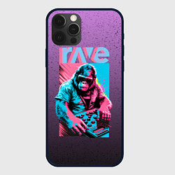 Чехол для iPhone 12 Pro DJ Gorilla, цвет: 3D-черный