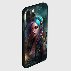 Чехол для iPhone 12 Pro Jinx art Arcane League of Legends, цвет: 3D-черный — фото 2