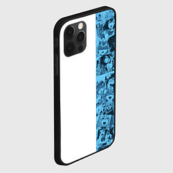 Чехол для iPhone 12 Pro Ахегао на белом фоне, цвет: 3D-черный — фото 2