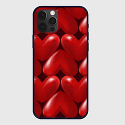 Чехол iPhone 12 Pro Red hearts
