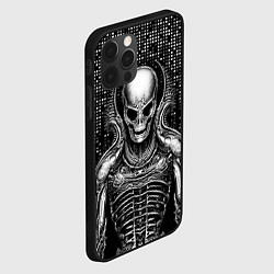 Чехол для iPhone 12 Pro Скелет пришельца, цвет: 3D-черный — фото 2