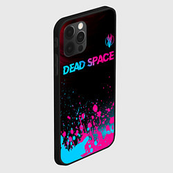 Чехол для iPhone 12 Pro Dead Space - neon gradient: символ сверху, цвет: 3D-черный — фото 2