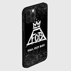 Чехол для iPhone 12 Pro Fall Out Boy с потертостями на темном фоне, цвет: 3D-черный — фото 2