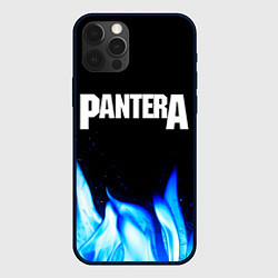 Чехол для iPhone 12 Pro Pantera blue fire, цвет: 3D-черный