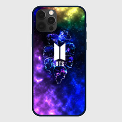 Чехол для iPhone 12 Pro BTS в космосе, цвет: 3D-черный