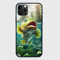 Чехол для iPhone 12 Pro Карп в воде, цвет: 3D-черный