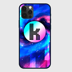 Чехол для iPhone 12 Pro The Killers неоновый космос, цвет: 3D-черный