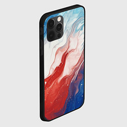 Чехол для iPhone 12 Pro Белый синий красный, цвет: 3D-черный — фото 2