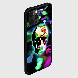 Чехол для iPhone 12 Pro Цветной череп, цвет: 3D-черный — фото 2
