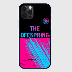 Чехол для iPhone 12 Pro The Offspring - neon gradient: символ сверху, цвет: 3D-черный