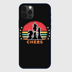 Чехол для iPhone 12 Pro Шахматные фигуры chess, цвет: 3D-черный