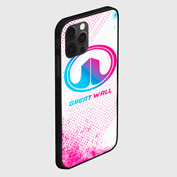 Чехол для iPhone 12 Pro Great Wall neon gradient style, цвет: 3D-черный — фото 2