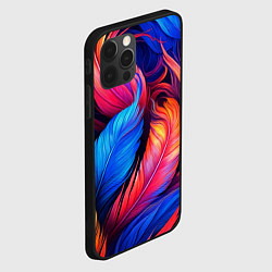 Чехол для iPhone 12 Pro Экзотические перья, цвет: 3D-черный — фото 2