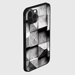 Чехол для iPhone 12 Pro Каменные плиты и обман зрения, цвет: 3D-черный — фото 2
