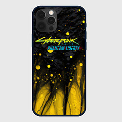 Чехол для iPhone 12 Pro Cyberpunk 2077 phantom liberty black gold, цвет: 3D-черный