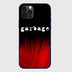 Чехол для iPhone 12 Pro Garbage red plasma, цвет: 3D-черный