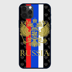 Чехол для iPhone 12 Pro Russia, цвет: 3D-черный