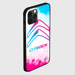 Чехол для iPhone 12 Pro Citroen neon gradient style, цвет: 3D-черный — фото 2