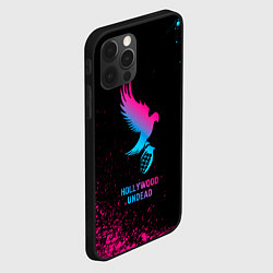 Чехол для iPhone 12 Pro Hollywood Undead - neon gradient, цвет: 3D-черный — фото 2
