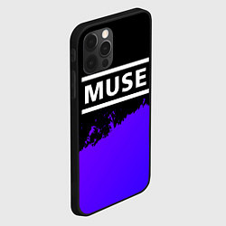 Чехол для iPhone 12 Pro Muse purple grunge, цвет: 3D-черный — фото 2