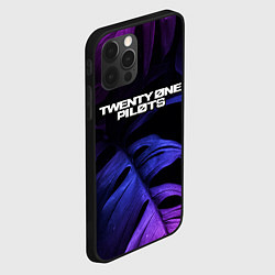 Чехол для iPhone 12 Pro Twenty One Pilots neon monstera, цвет: 3D-черный — фото 2