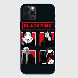 Чехол для iPhone 12 Pro Blackpink retro girls, цвет: 3D-черный