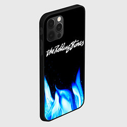 Чехол для iPhone 12 Pro Rolling Stones blue fire, цвет: 3D-черный — фото 2