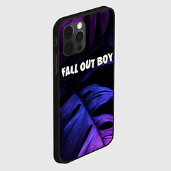 Чехол для iPhone 12 Pro Fall Out Boy neon monstera, цвет: 3D-черный — фото 2