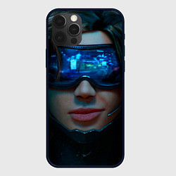 Чехол для iPhone 12 Pro Cybergirl, цвет: 3D-черный