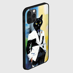Чехол для iPhone 12 Pro Cat fashionista - neural network - pop art, цвет: 3D-черный — фото 2