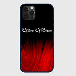 Чехол для iPhone 12 Pro Children of Bodom red plasma, цвет: 3D-черный