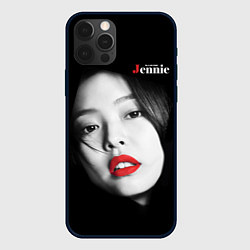 Чехол для iPhone 12 Pro Blackpink Jennie Red lips, цвет: 3D-черный