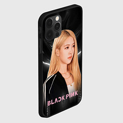 Чехол для iPhone 12 Pro Rose Blackpink music, цвет: 3D-черный — фото 2