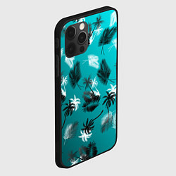 Чехол для iPhone 12 Pro Летний узор с пальмами, цвет: 3D-черный — фото 2