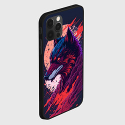Чехол для iPhone 12 Pro Нейросетевой волк, цвет: 3D-черный — фото 2