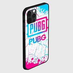 Чехол для iPhone 12 Pro PUBG neon gradient style, цвет: 3D-черный — фото 2