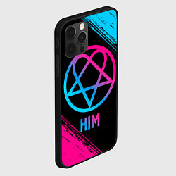 Чехол для iPhone 12 Pro HIM - neon gradient, цвет: 3D-черный — фото 2